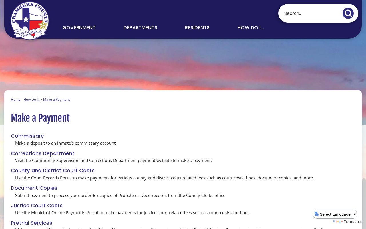 Chambers County separate court and document payment channels