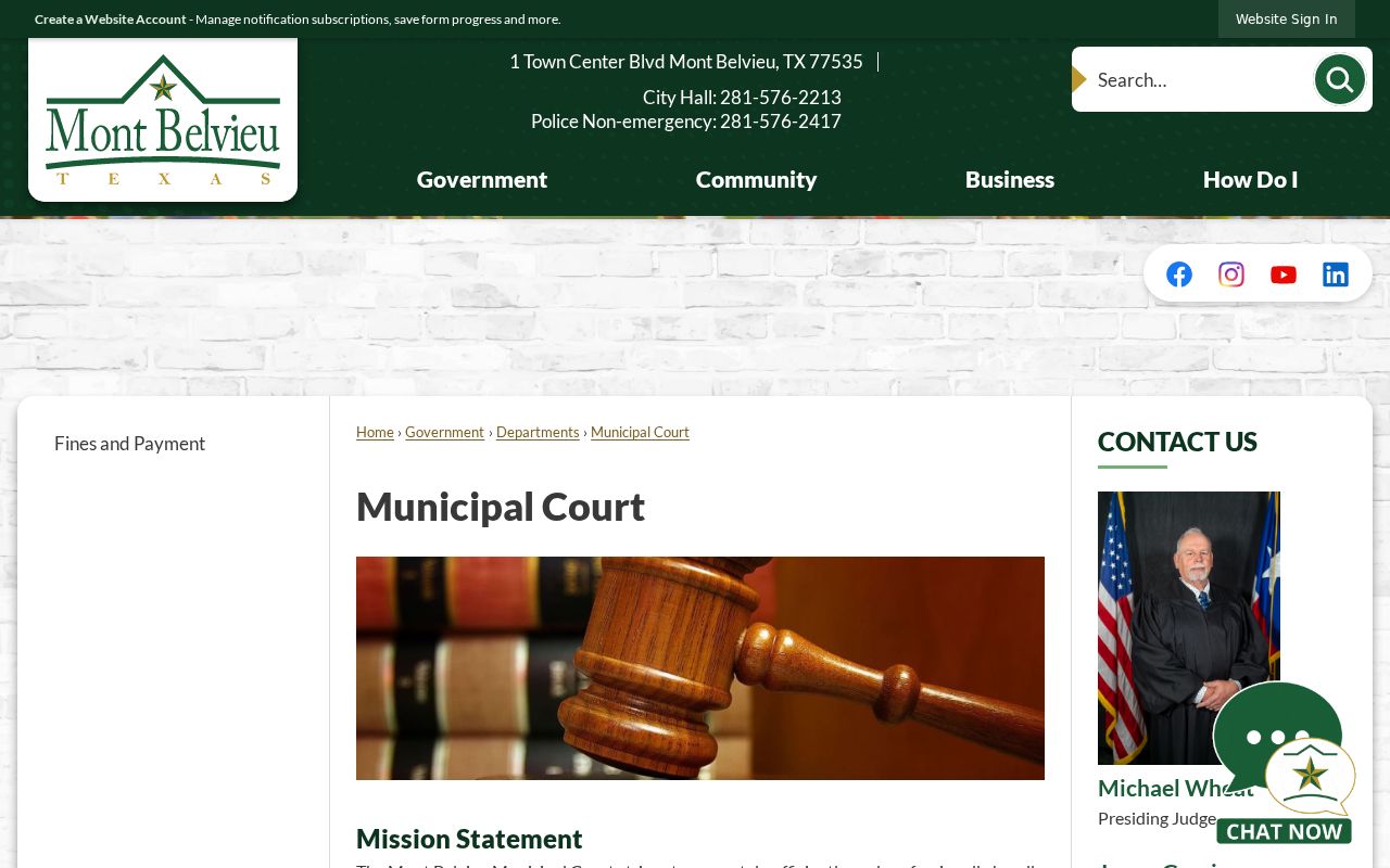 Mont Belvieu Municipal Court traffic case options